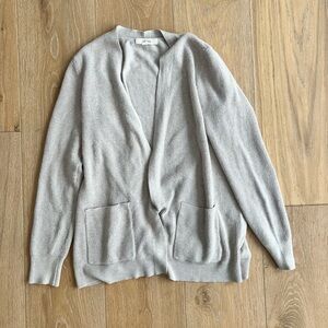 Light Gray/Oatmeal Knit Cardigan